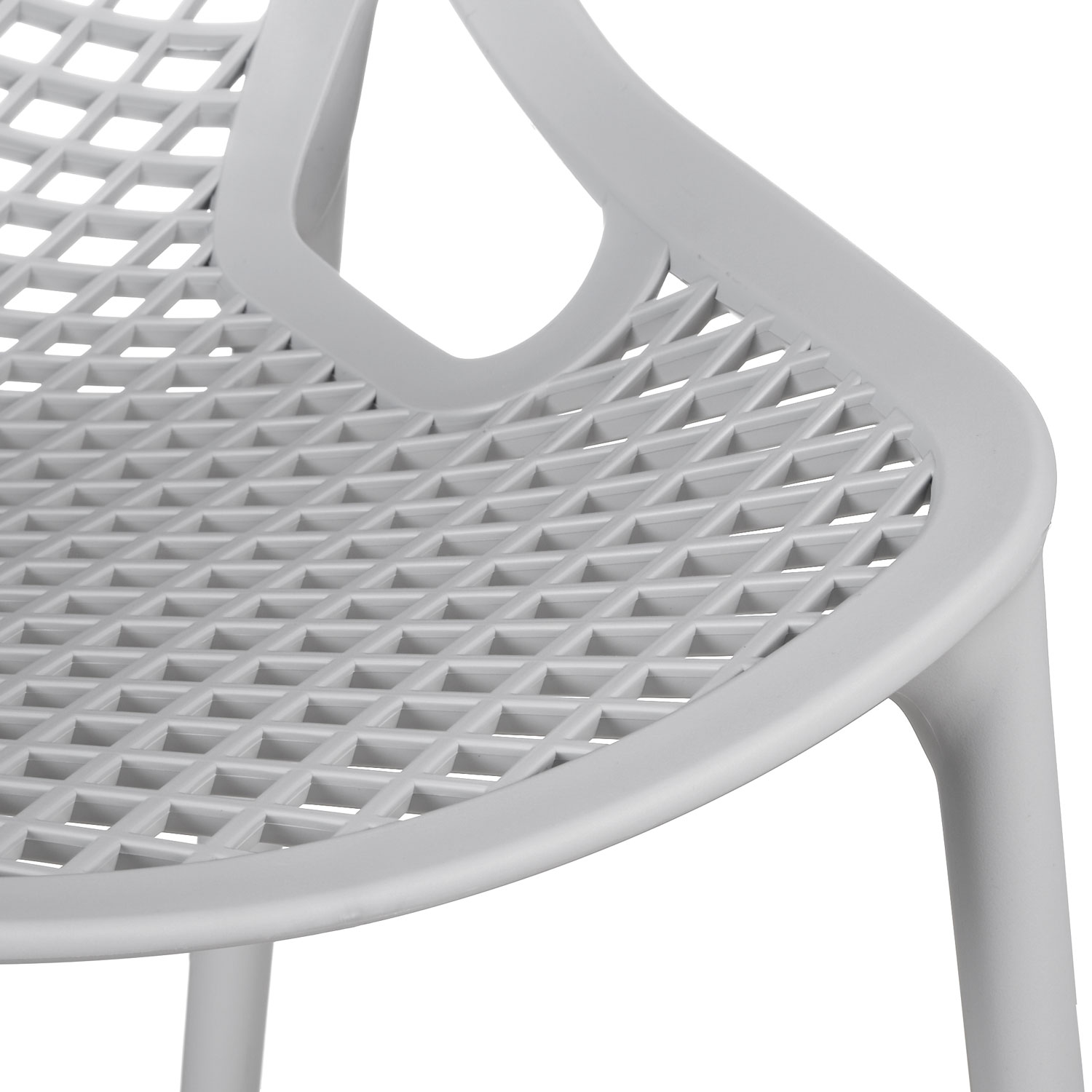 Garden chair Set of 2 Camping chairs Grey Outdoor chairs Plastic Egg chair Lounger chairs Stacking chairs