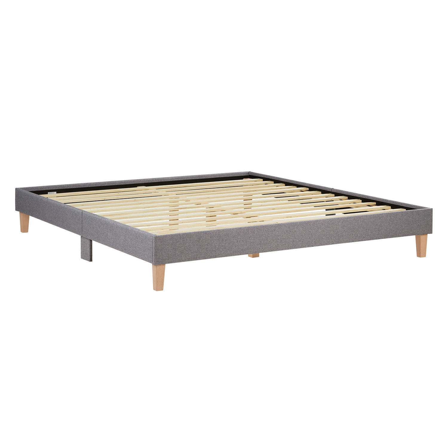 Upholstered Bed 90 120 140 160 180 x 200 cm Grey Futon Bed Frame Slatted Frame