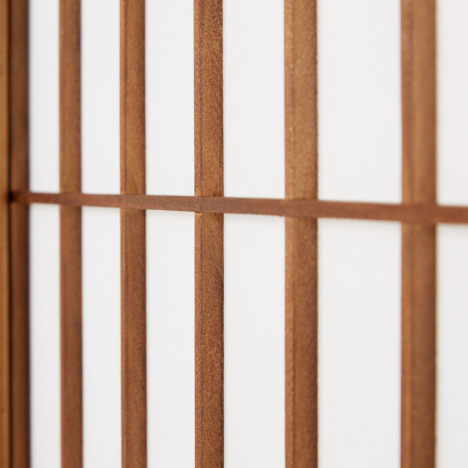 Paravent Light Brown Shoji Rice Paper White | 5-panel | Wood | Room Divider Partition Privacy Screen