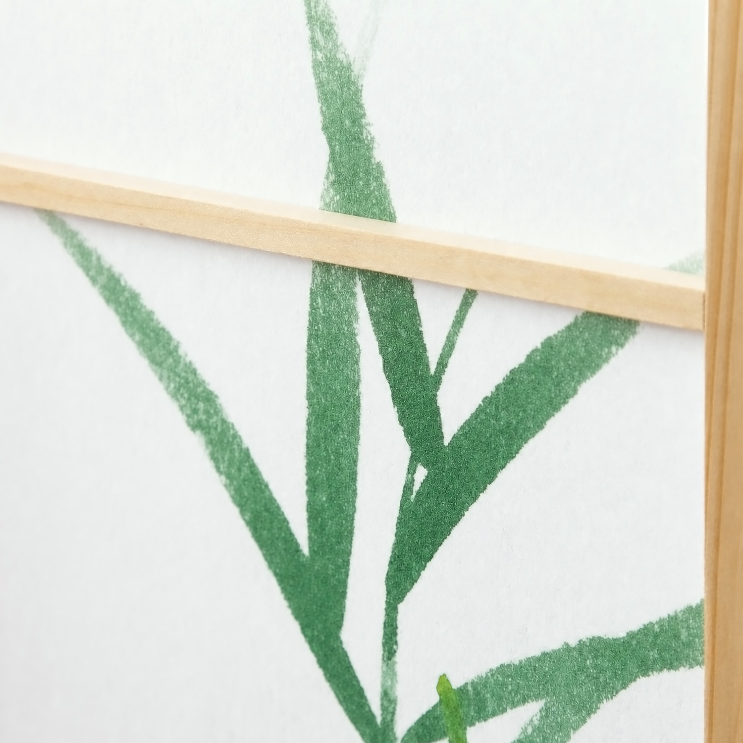 5-panel "Nature" folding screen with bamboo motif – Japanese room divider & privacy screen