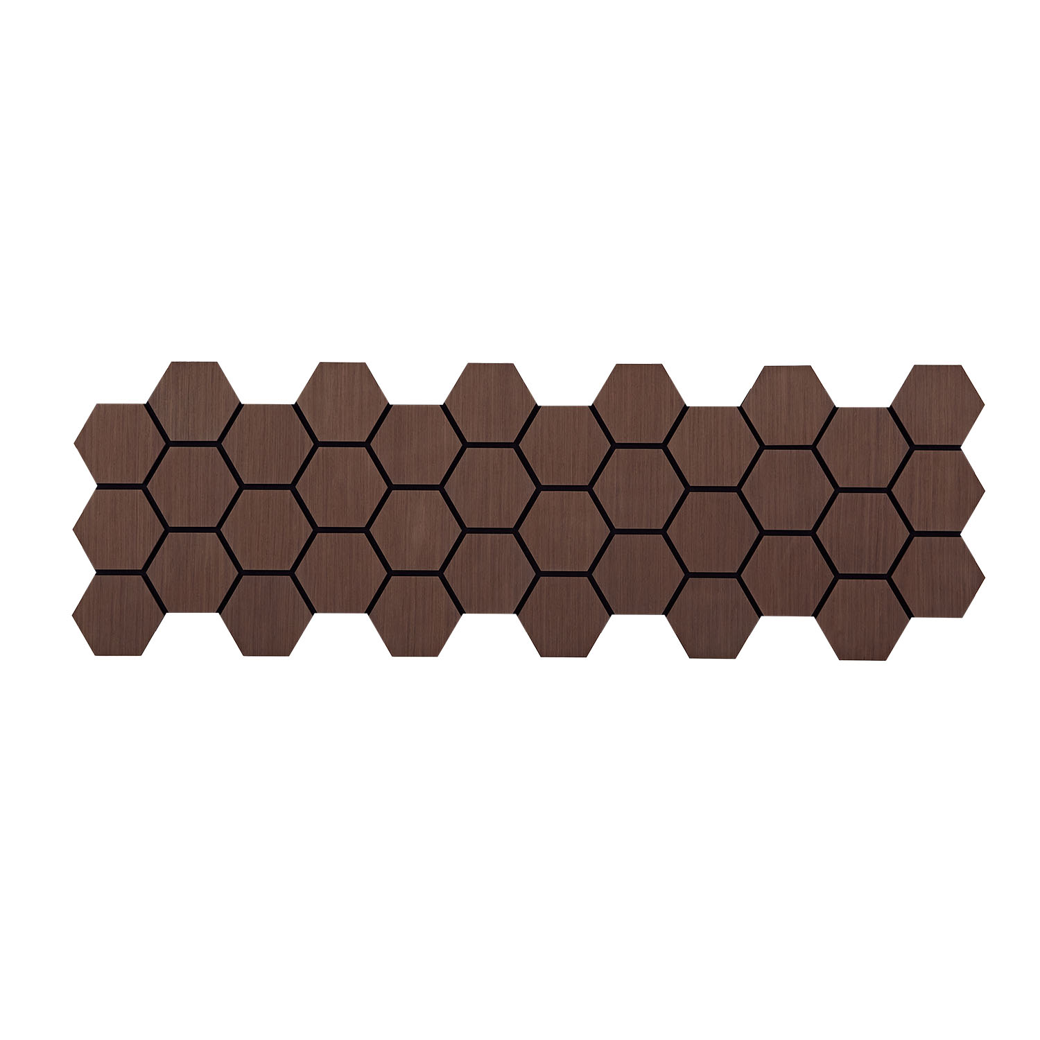 Acoustic Panels Wall Panels Hexagon Honeycomb 76 x 62 cm Brown Walnut | Wood | 8-piece Set | 3D