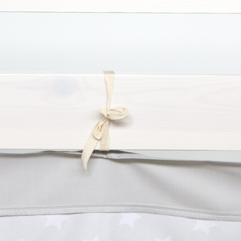 Childrens Bed Curtain Bunk Bed Cabin Bed Accessories Grey Stars