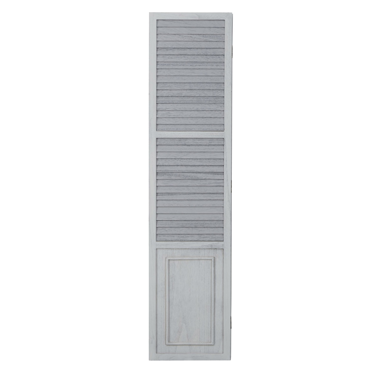 Paravent Gray Wooden Slats | 3-panel | Wood | Room Divider Partition Privacy Screen