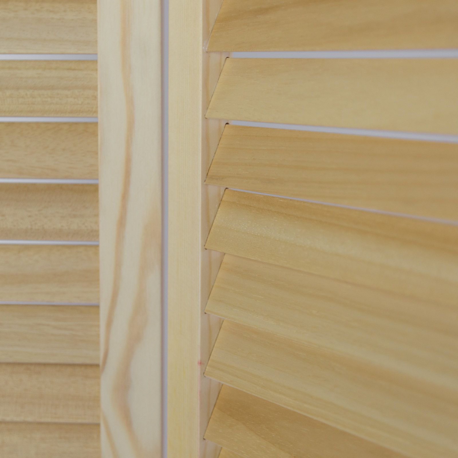 Paravent Natural Wooden Slats | 3-panel | Wood | Room Divider Partition Privacy Screen