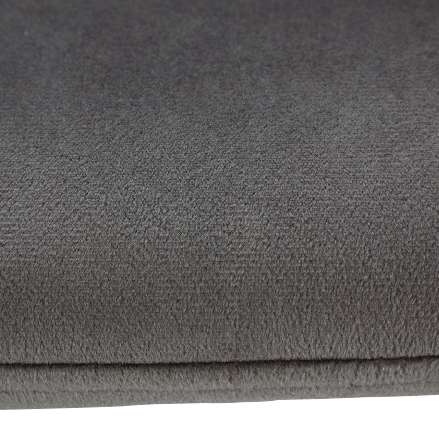 Upholstered Chair, Gray Velvet – Dining Chair without Armrests, with Quilted Backrest