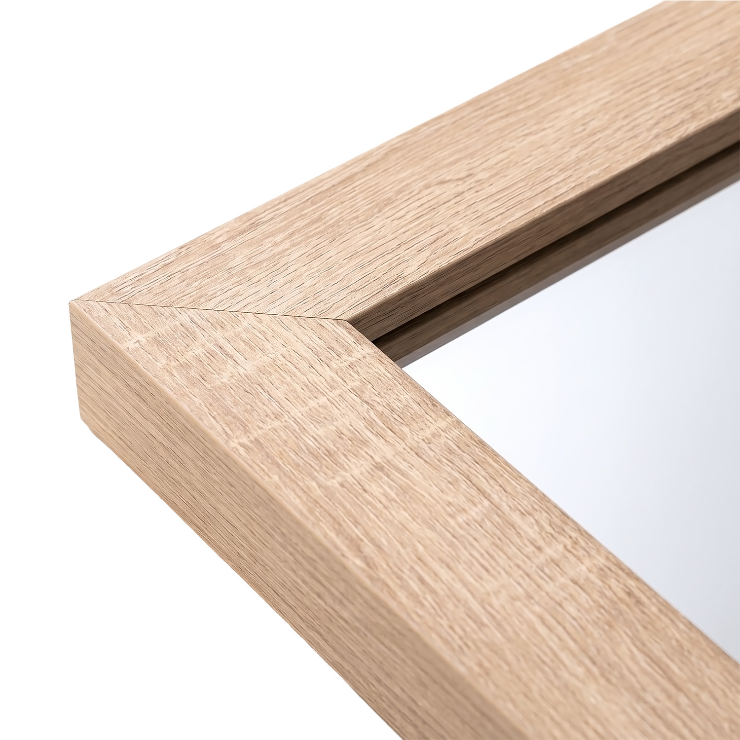 Large Rectangular Wall Mirror 80x70 cm Sonoma Oak Effect Wooden Frame Hallway Bedroom Living Room Mirror