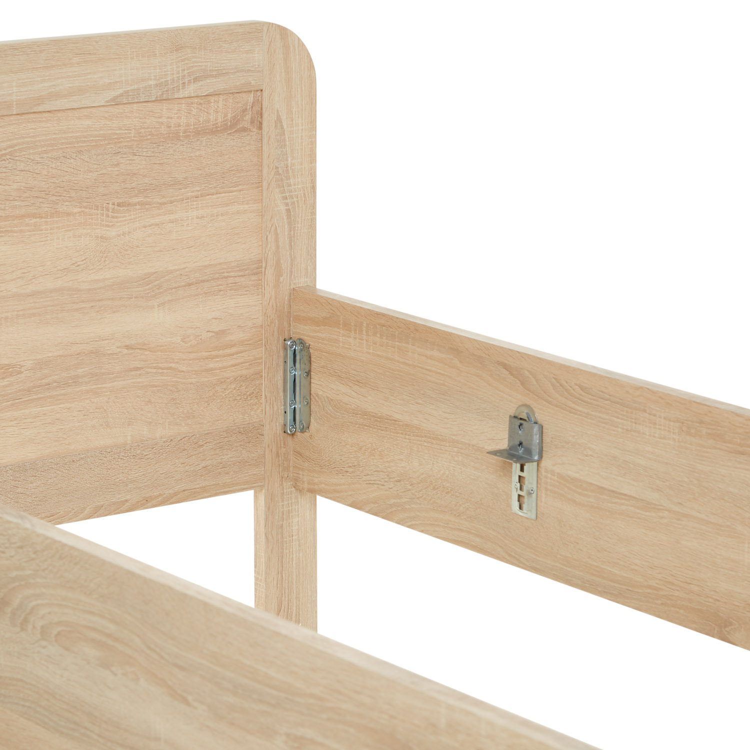 Comfort Bed 100x200 cm Natural | Senior Bed Height Adjustable | Single Bed | Wood | without Slatted Frame