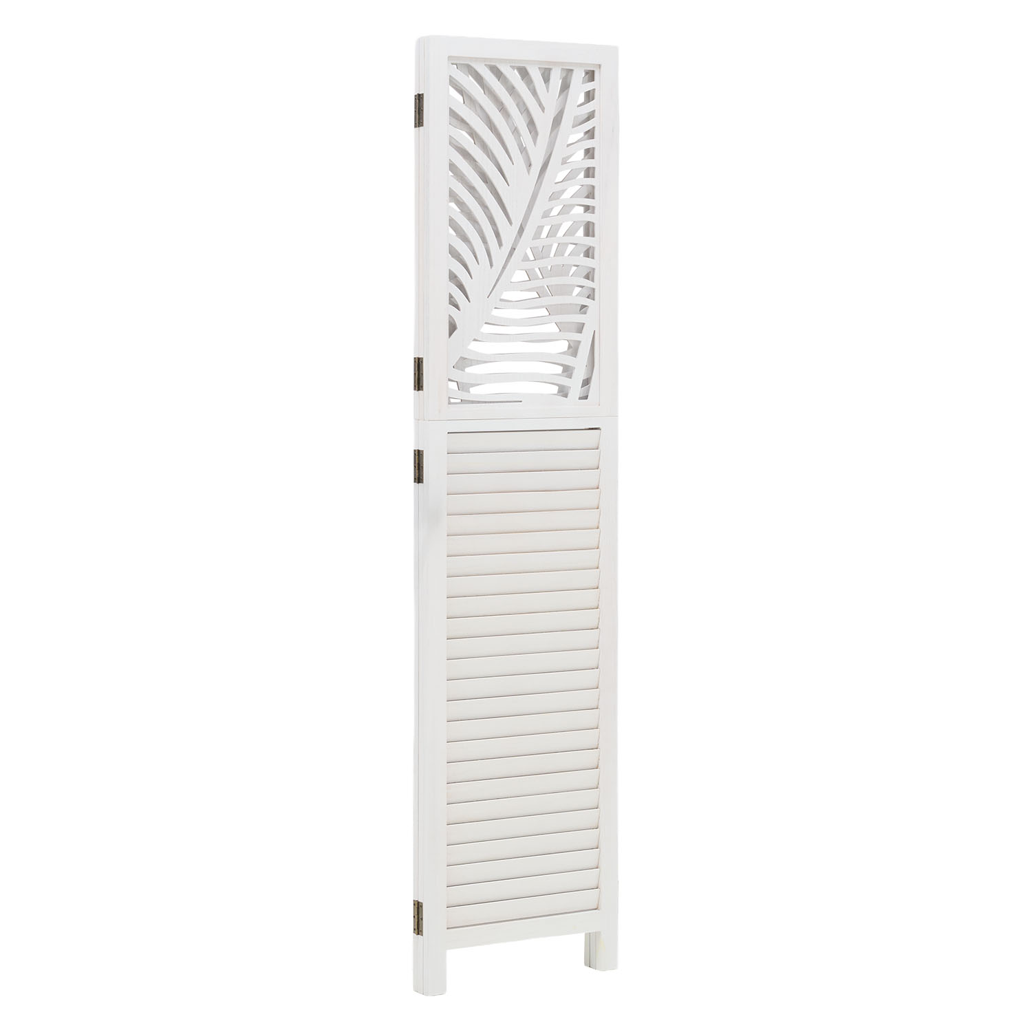 Paravent White Rattan-Style Decorations | 3-panel | Wood | Room Divider Partition Privacy Screen