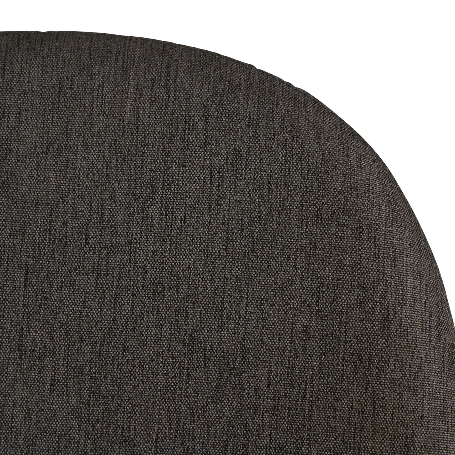 Set of 2 Upholstered Linen Chairs in Anthracite – Elegant dining chairs with rounded backs and wood-effect legs