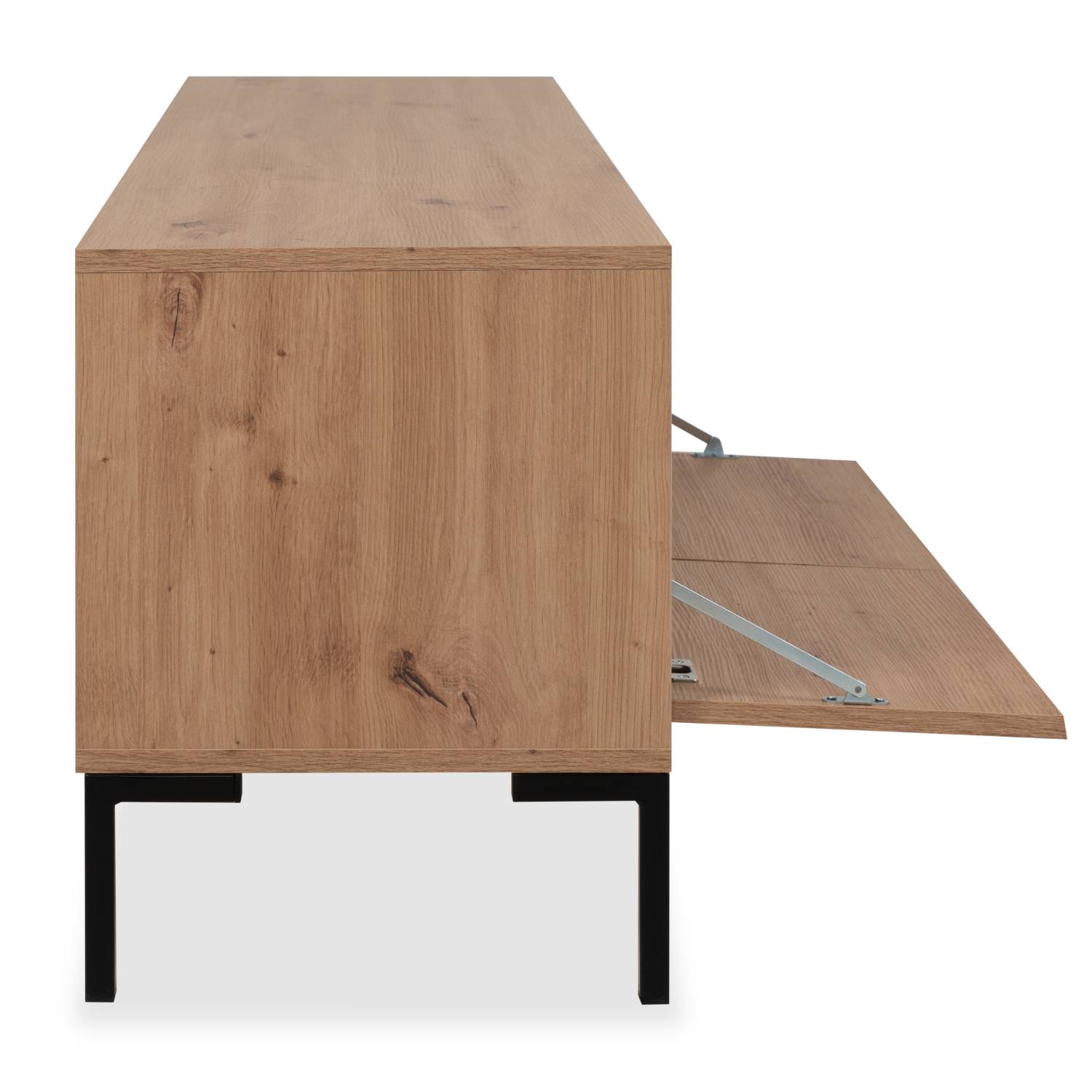 TV Board Wood Oak TV Cabinet Lowboard Sideboard TV Bench Industrial Style