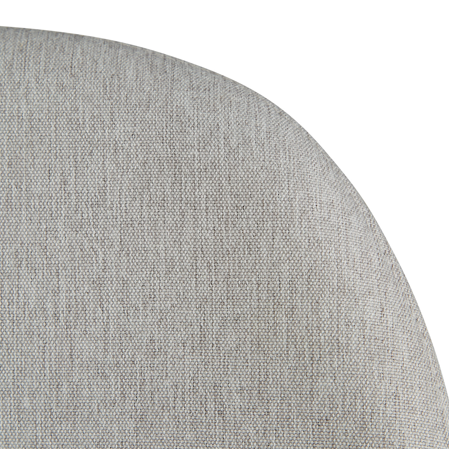 Set of 6 Upholstered Linen Chairs in Gray with Rounded Backrests – Modern Dining Chairs Without Armrests