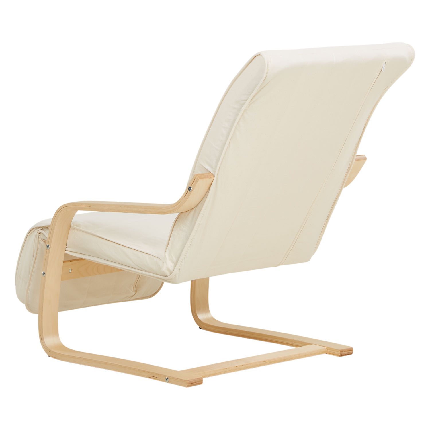Relaxsessel Natur | with Footrest | Natural Wood | Glider Rocking Chair Nursing Chair Recliner