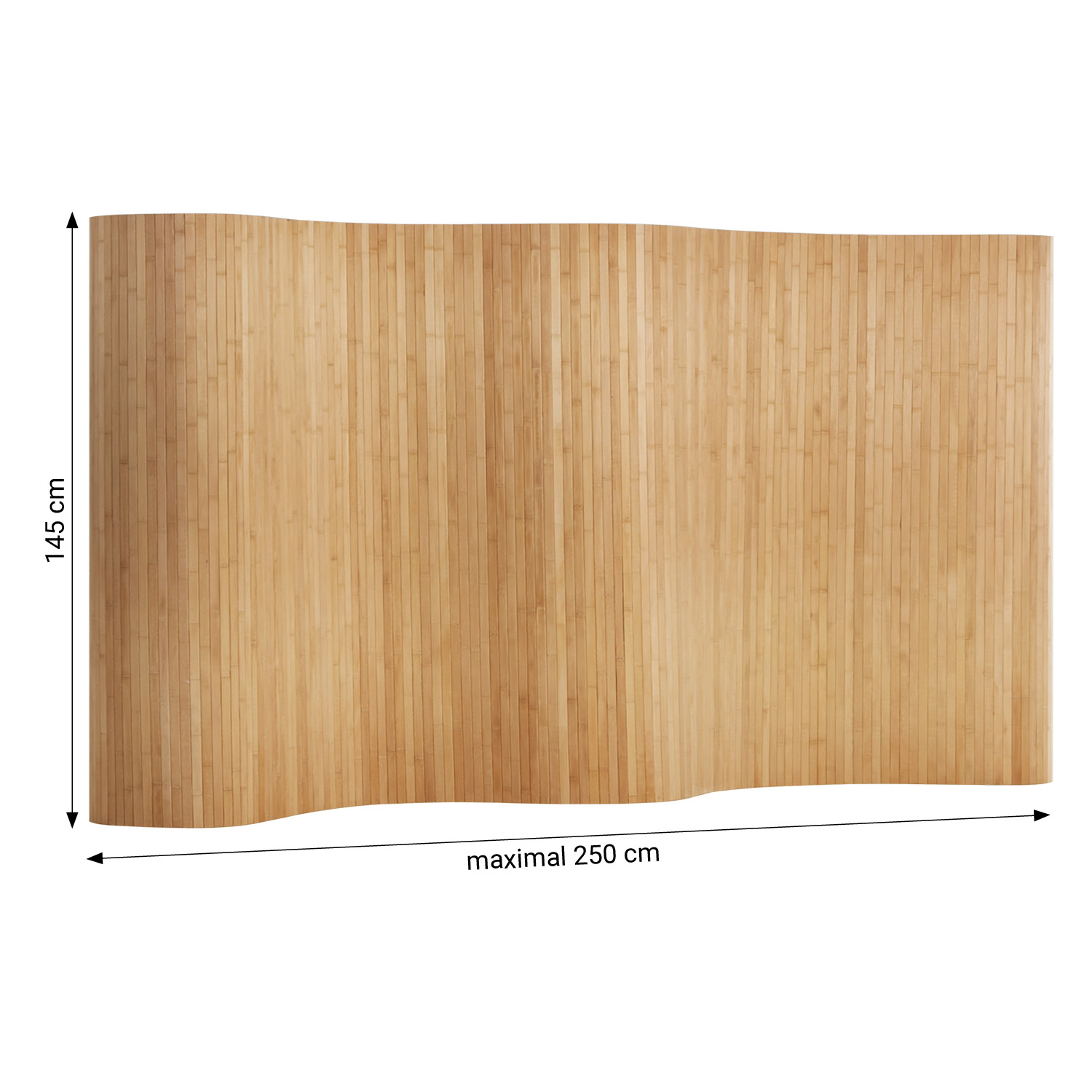Paravent Bamboo Height 145 cm Brown | Room Divider | Partition Privacy Screen