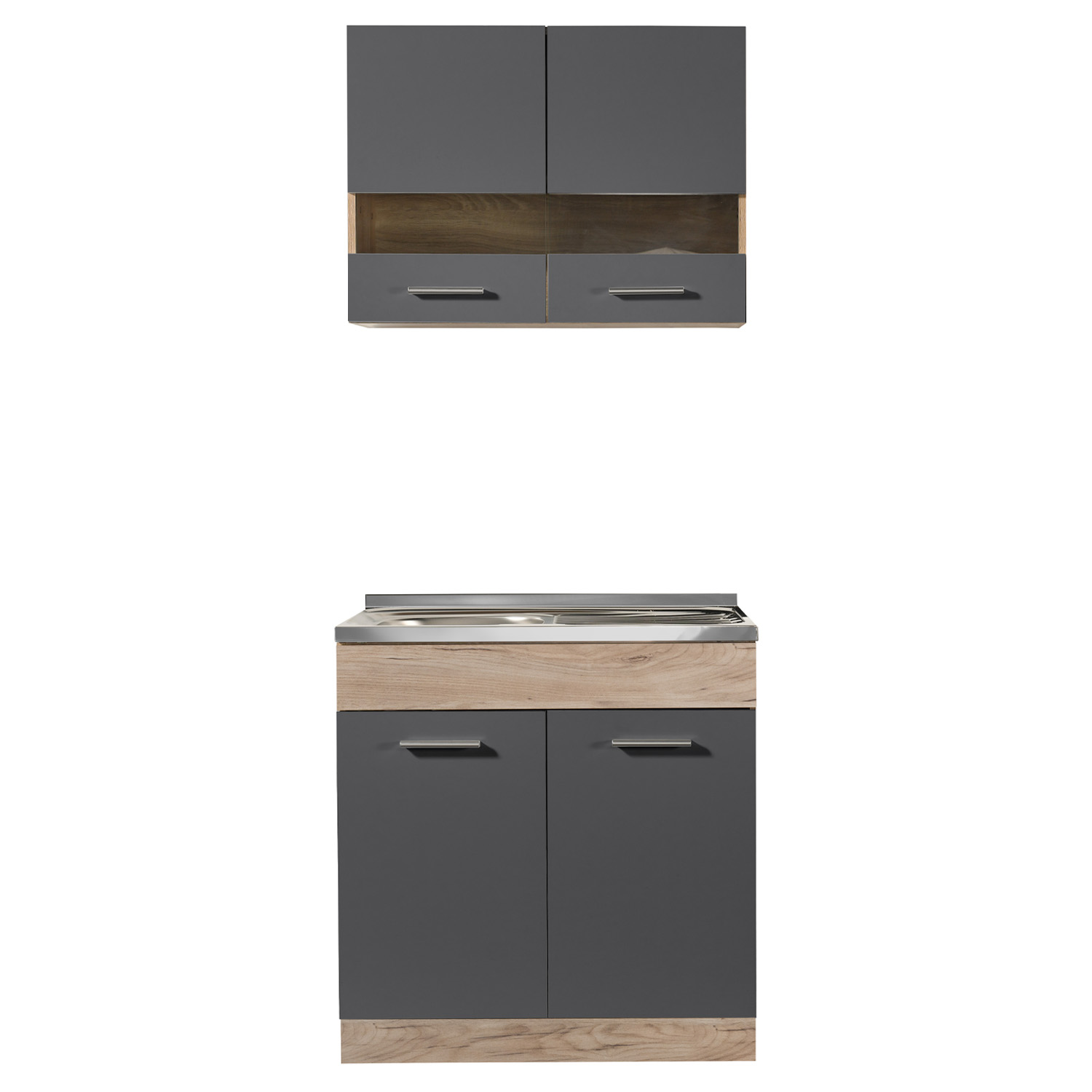 Modern Kitchen Grey Wood Kitchen Island Kitchen Cabinets Kitchen Units 80 cm Kitchen Cupboards