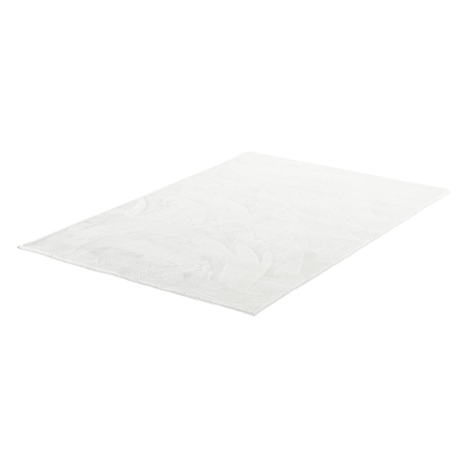 Soft White Rug 160x230 cm – Modern Short Pile Living Room Rug – Non Slip Bedroom Carpet – Washable Fluffy Area Rug