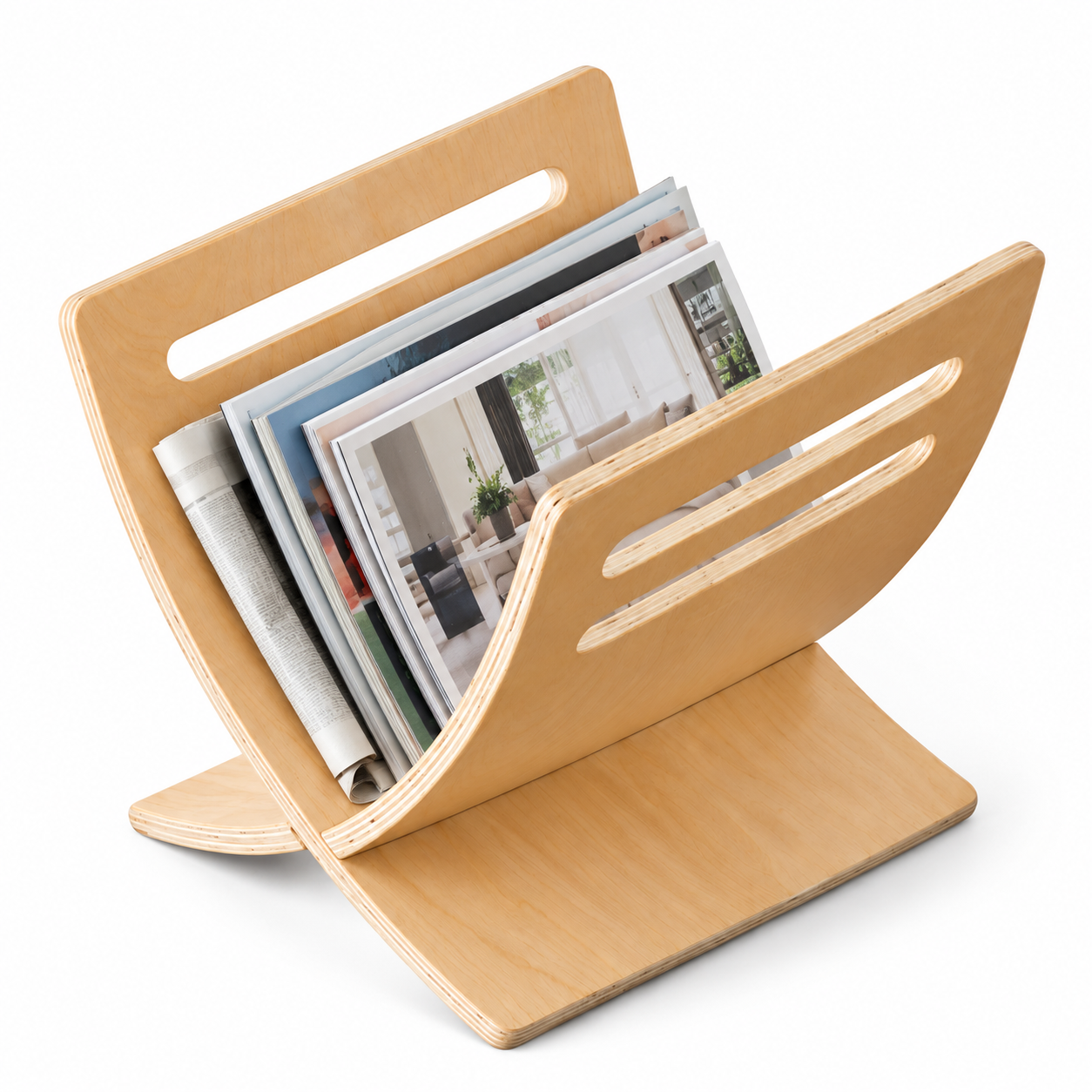 Newspaper Rack Natural Magazine Holder