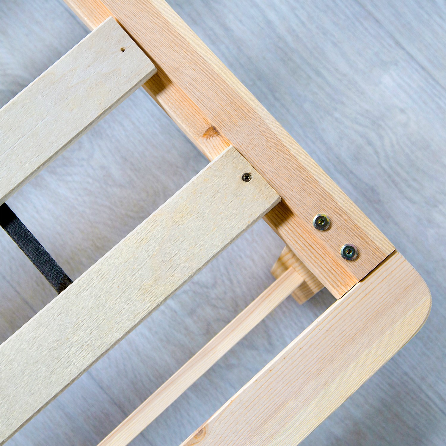 Pallet Bed 140x200 cm Natural | Double Bed with Storage Drawers | with Slatted Frame | Wood | Kids Youth Guest Bedroom