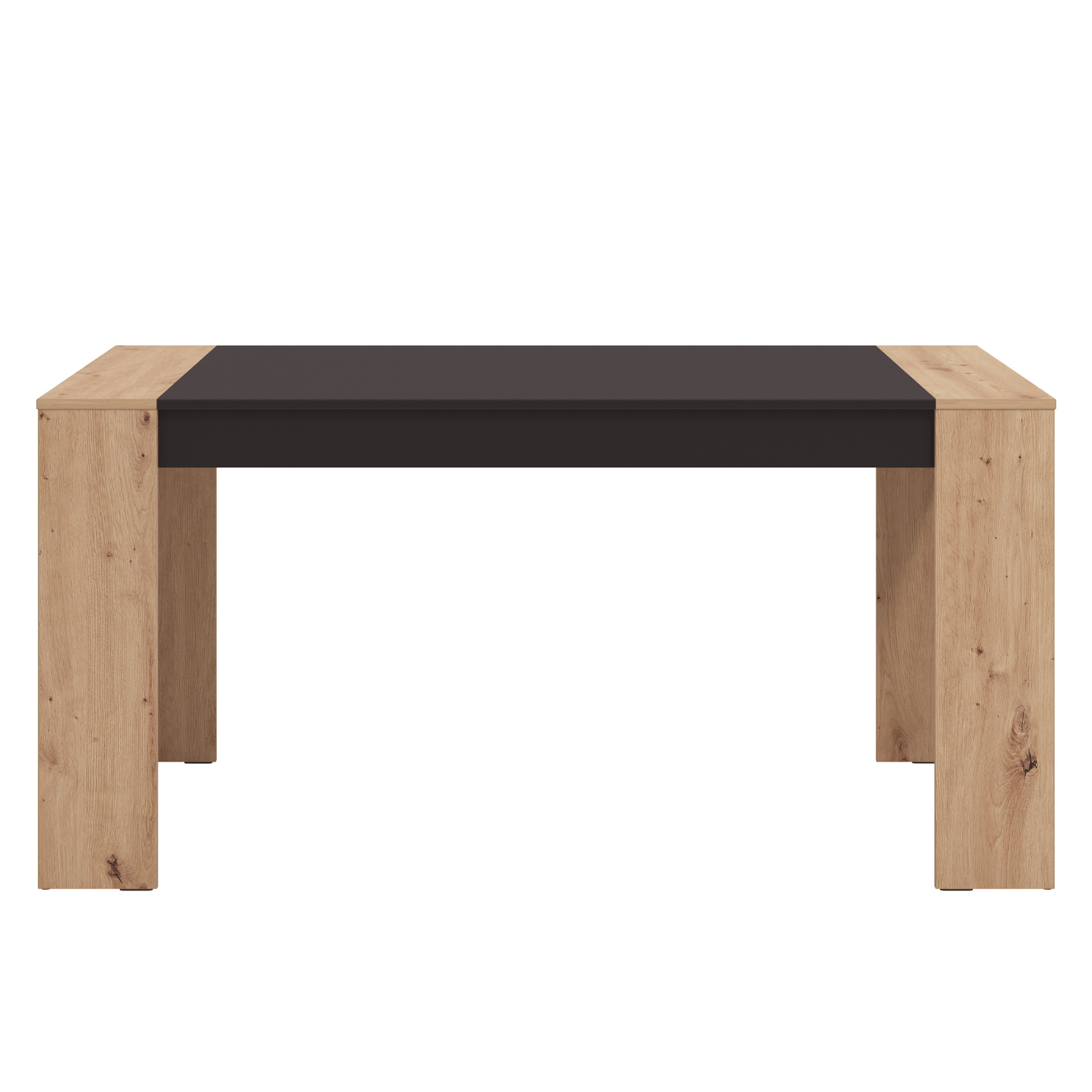 Modern Dining Table 154x90 cm Kitchen Table Wooden Table Oak Black 6 Seater