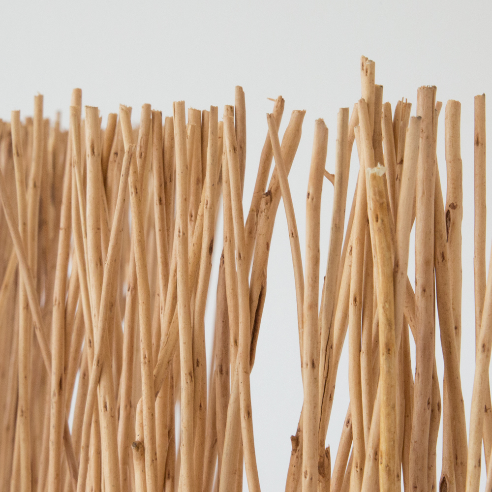 Paravent room divider 3 parts wood partition wall privacy screen brown nature grey