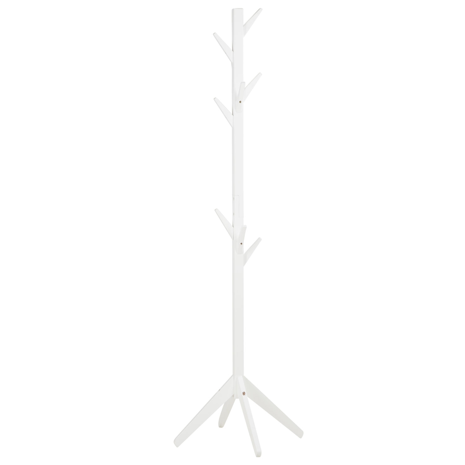 Coat stand 10 hooks white wooden wardrobe clothes rack garment rack clothing rack