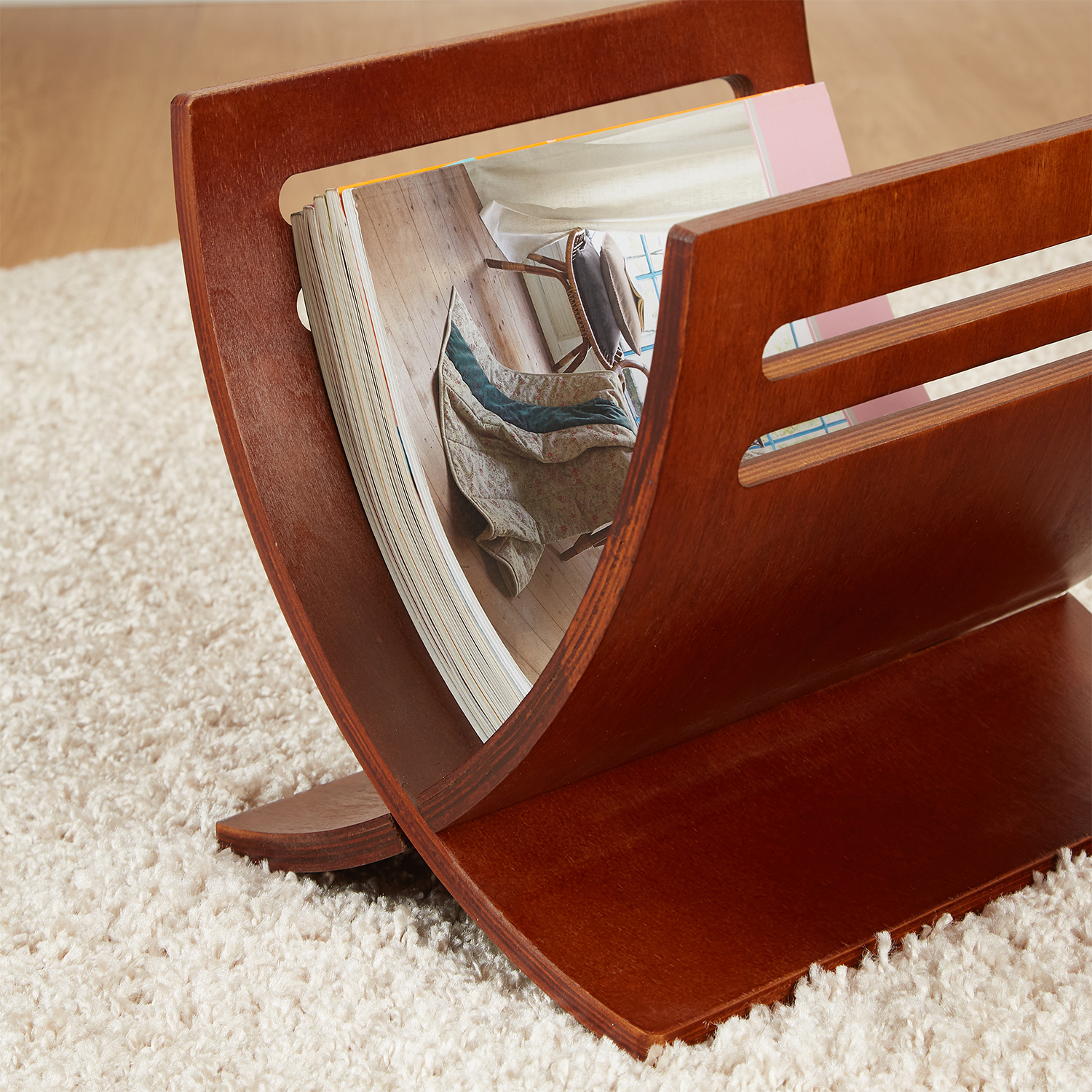 Newspaper Rack magazine holder brown