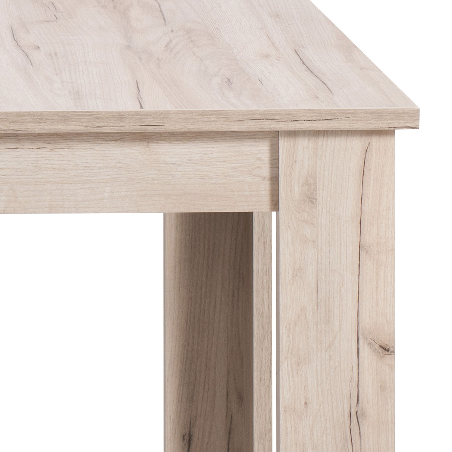 Modern Dining Table Kitchen Table Wooden Table 160x90 cm Grey 8 Seater Extendable