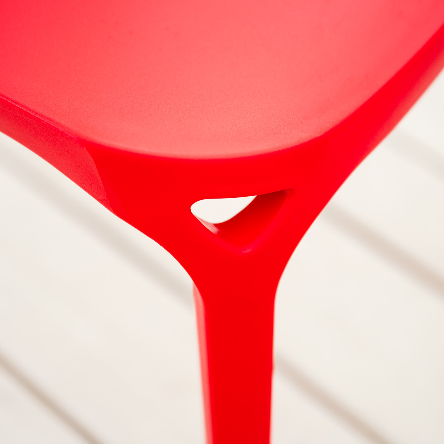 Garden chair Set of 6 Modern Red Camping chairs Outdoor chairs Plastic Stacking chairs Kitchen chairs