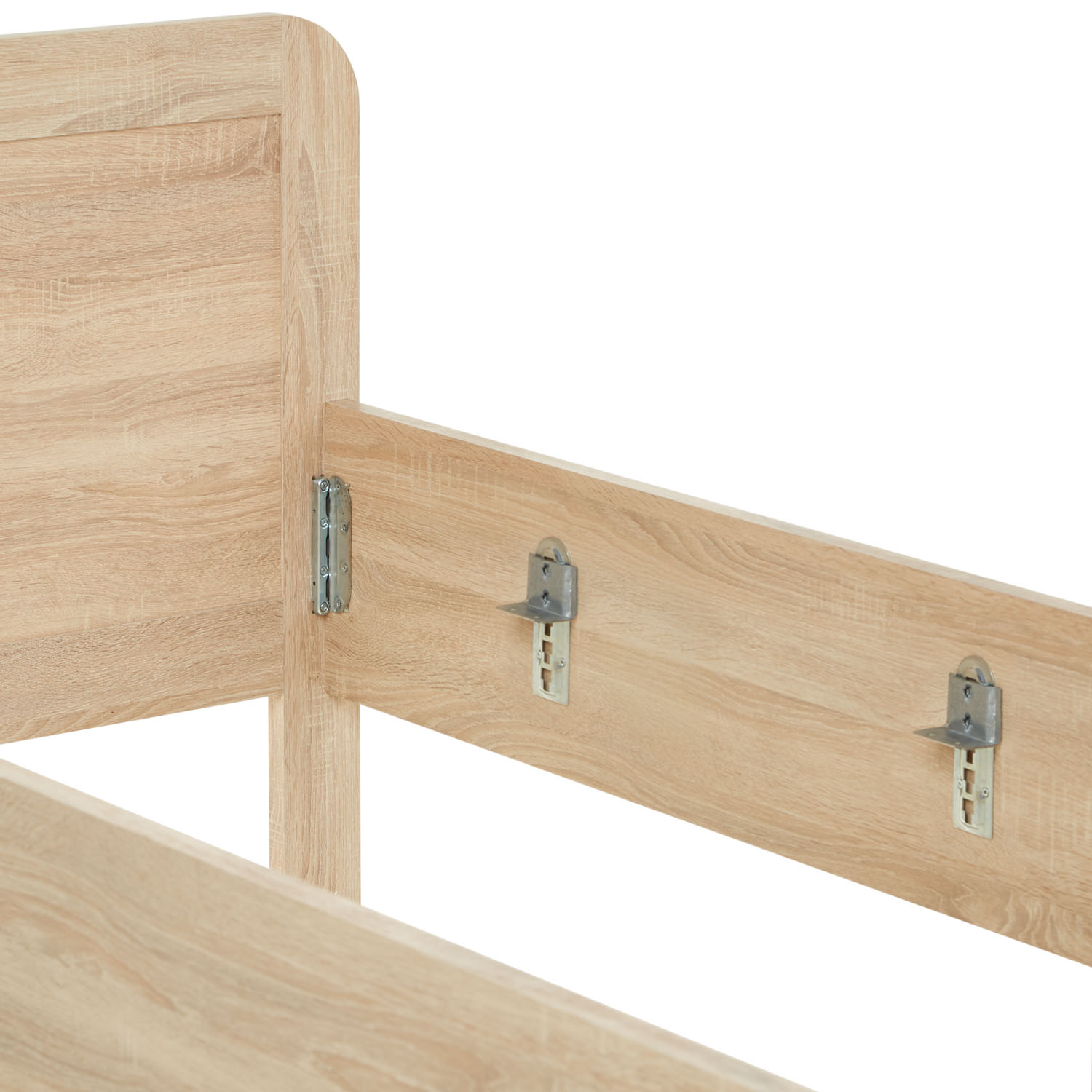 Comfort Bed 120x200 cm Natural | Senior Bed Height Adjustable with Slatted Frame | Double Bed | Wood