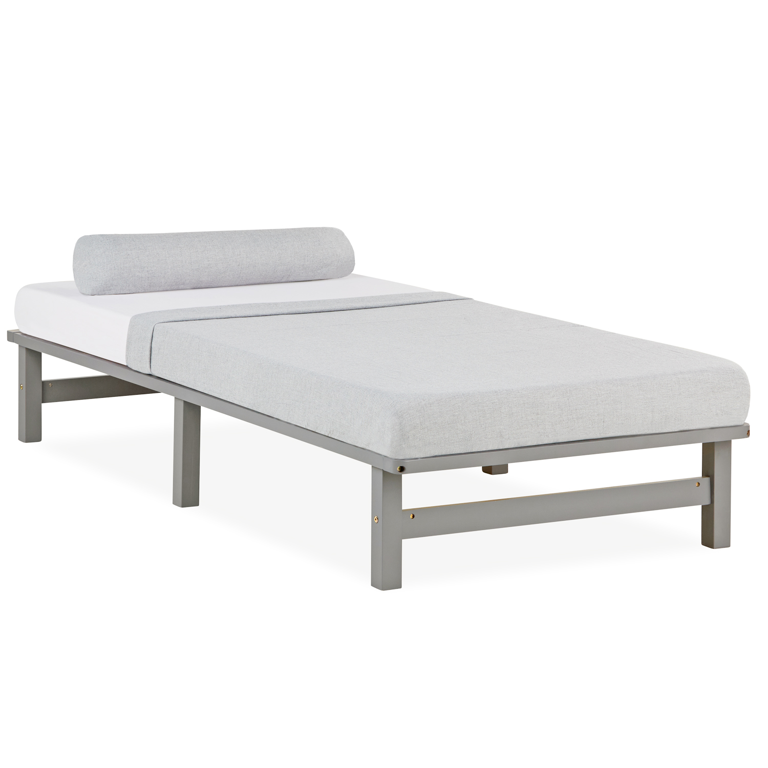 Pallet Bed 90x200 cm Solid Wood Bed Grey Pallet Furniture Bed Wooden Bed Futon Bed