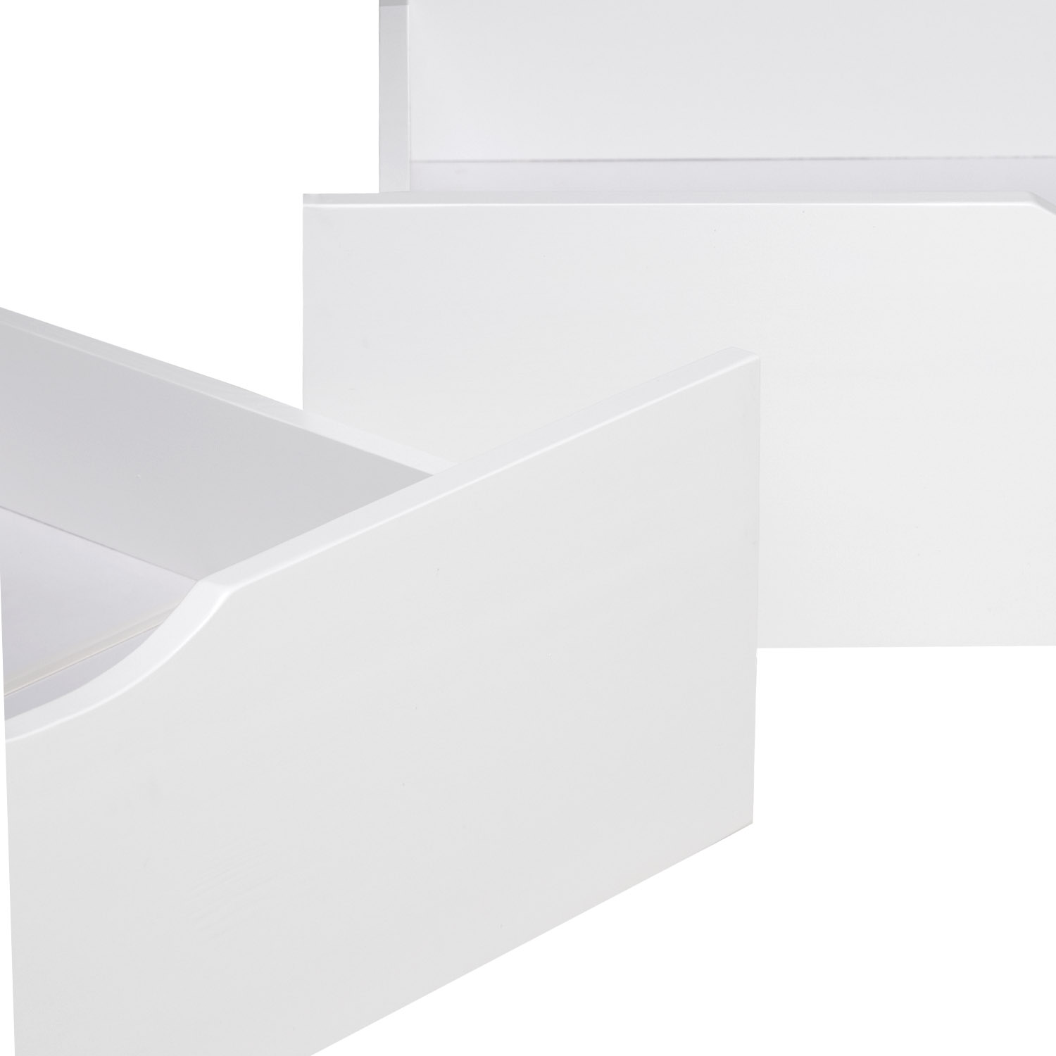 Ensemble de 2 tiroirs de lit en bois rangement avec roulettes lit tiroir box blanc tiroir de lit