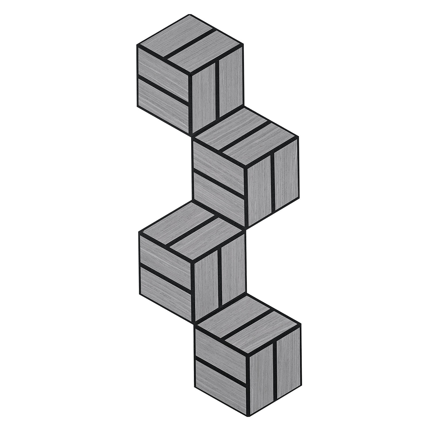 Acoustic Panels Wall Panels Hexagon Honeycomb 30 x 26 cm Grey | Wood | 20-piece Set | 3D