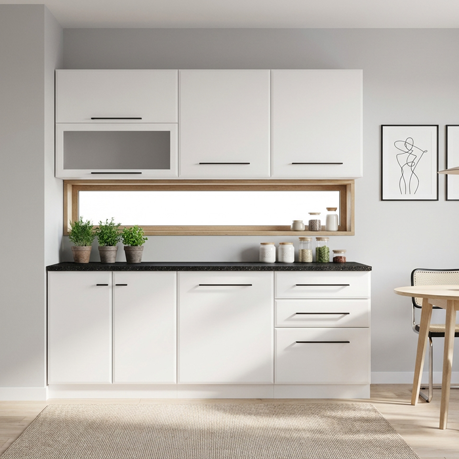 Kitchen Unit without Appliances 200 cm White | Single Kitchen | Mini Kitchen | Kitchen Element