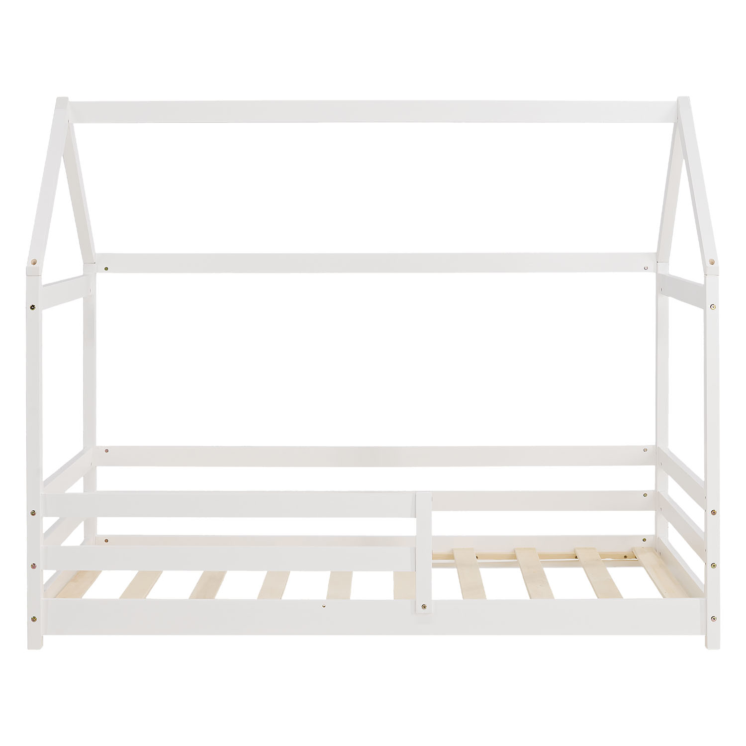 Children's Bed 80x160 cm with Mattress House Bed with Barriers Childrens Single Bed Montessori Bed Treehouse Bed