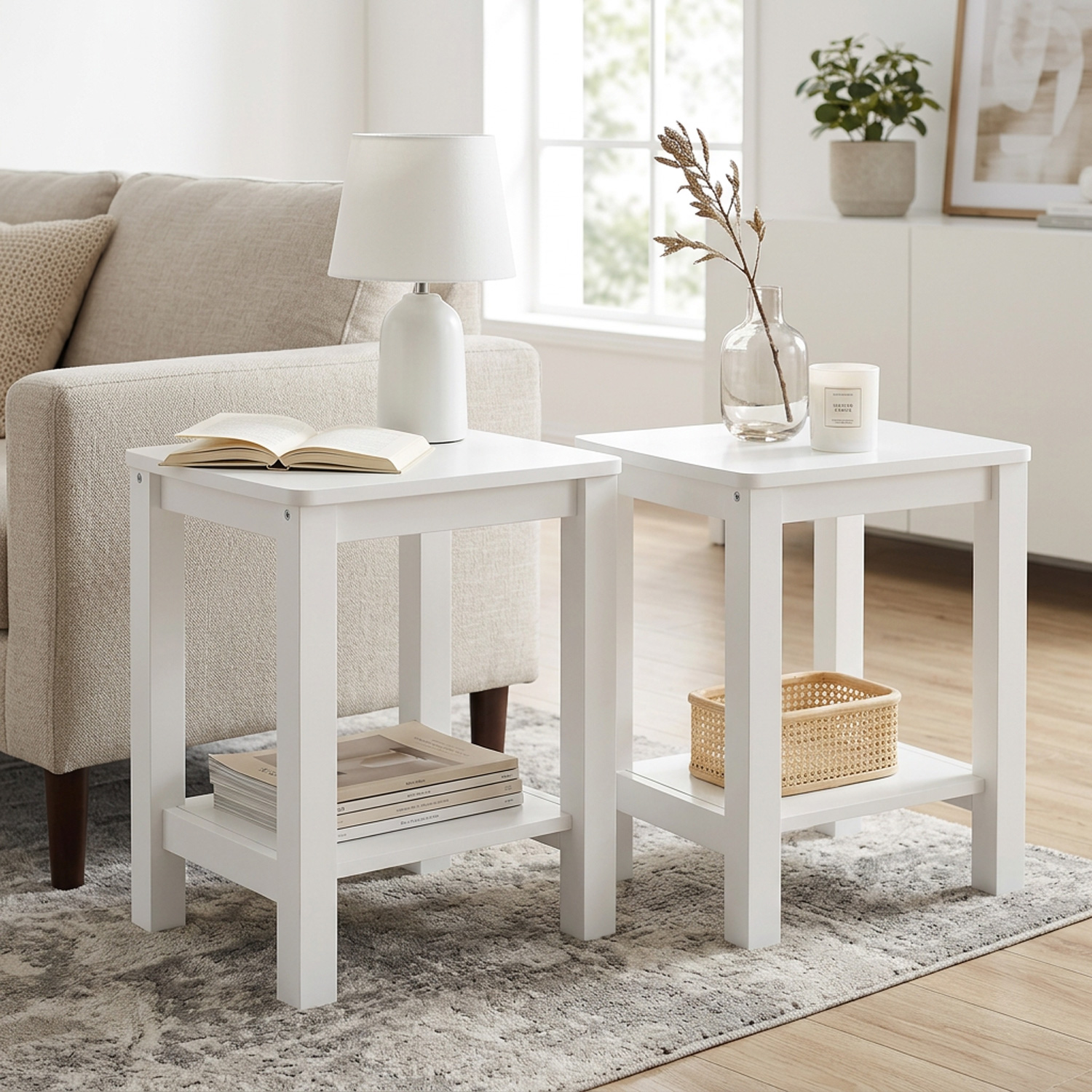 Wooden Stool Set of 2 Seat Stool Pine Wood Solid Table Stool Wardrobe Dining Stool