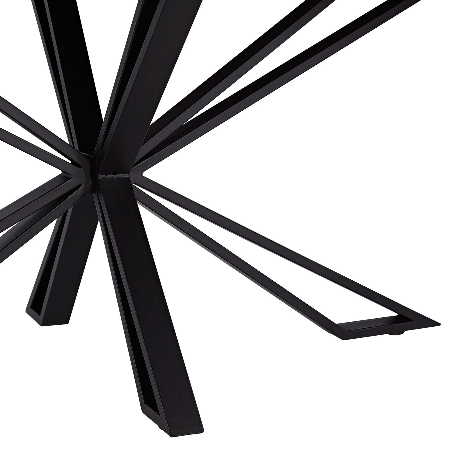 Modern Dining Table Kitchen Table 200x100 cm Brown Black Table 8 Seater Industrial Look