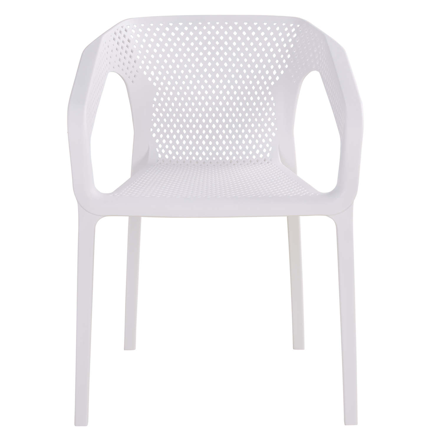 Set of 6 Garden chair with armrests Camping chairs White Outdoor chairs Plastic Egg chair Lounger chairs Stacking chairs