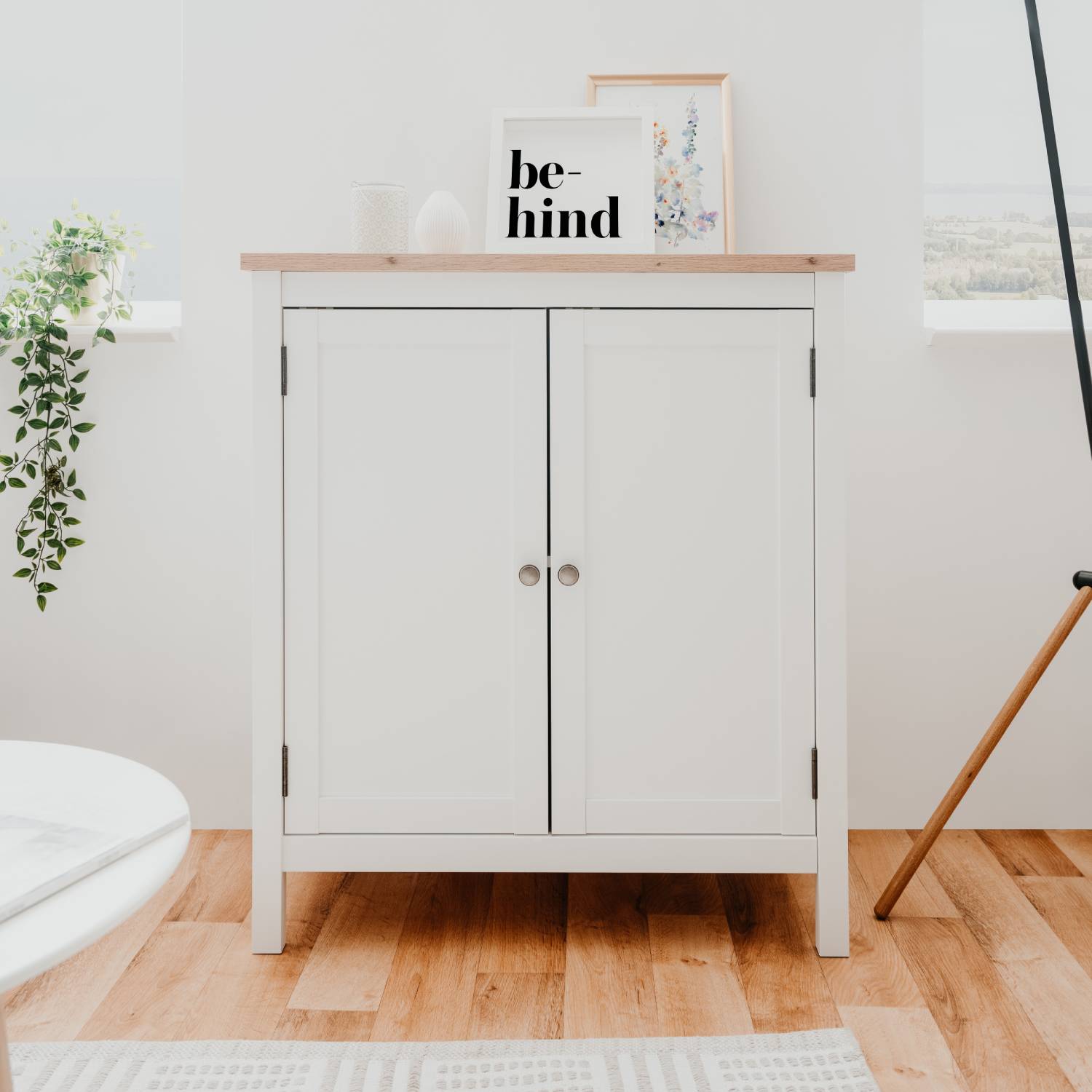 Sideboard Chest of Drawers Living Room Cupboard Cabinet Wood White Nature