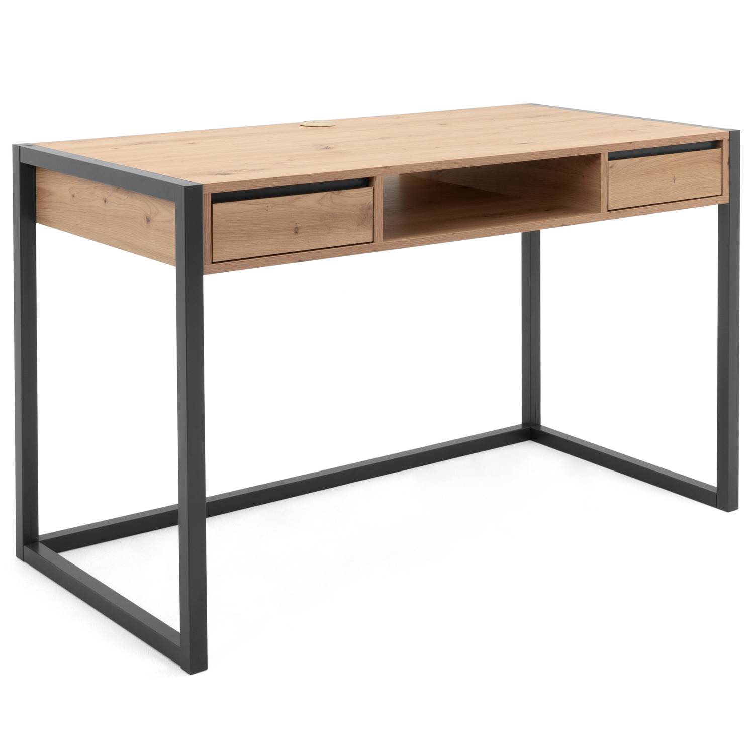 Schreibtisch Computertisch Bürotisch Arbeitstisch Holz Tisch Anthrazit Natur