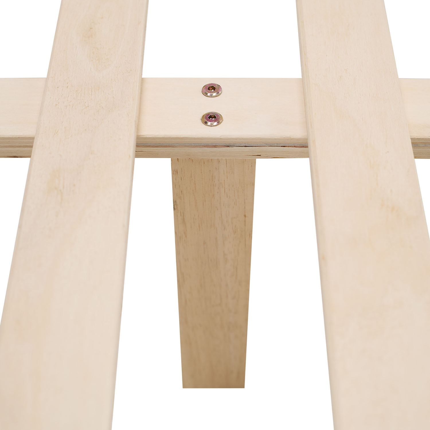 Upholstered bed 140x200 cm beige | futon bed | with slatted frame | double fabric bed frame