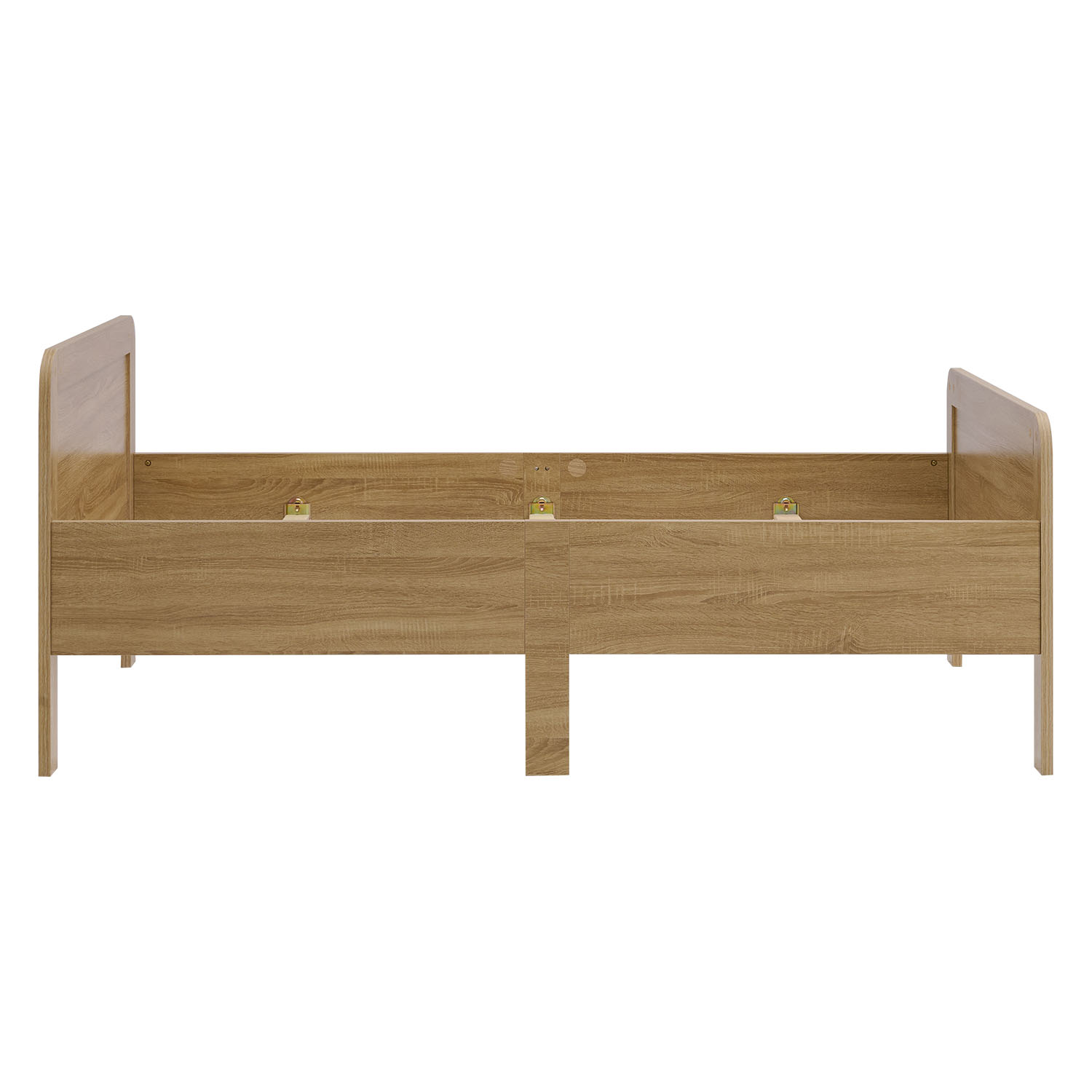 Comfort Bed 120x200 cm Natural | Senior Bed Height Adjustable | Single Bed | Wood | without Slatted Frame