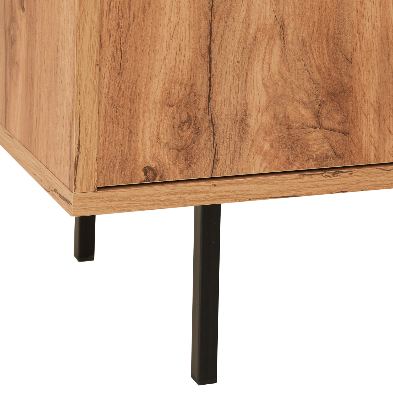 TV Board Wood TV Cabinet Lowboard Sideboard Grey Oak