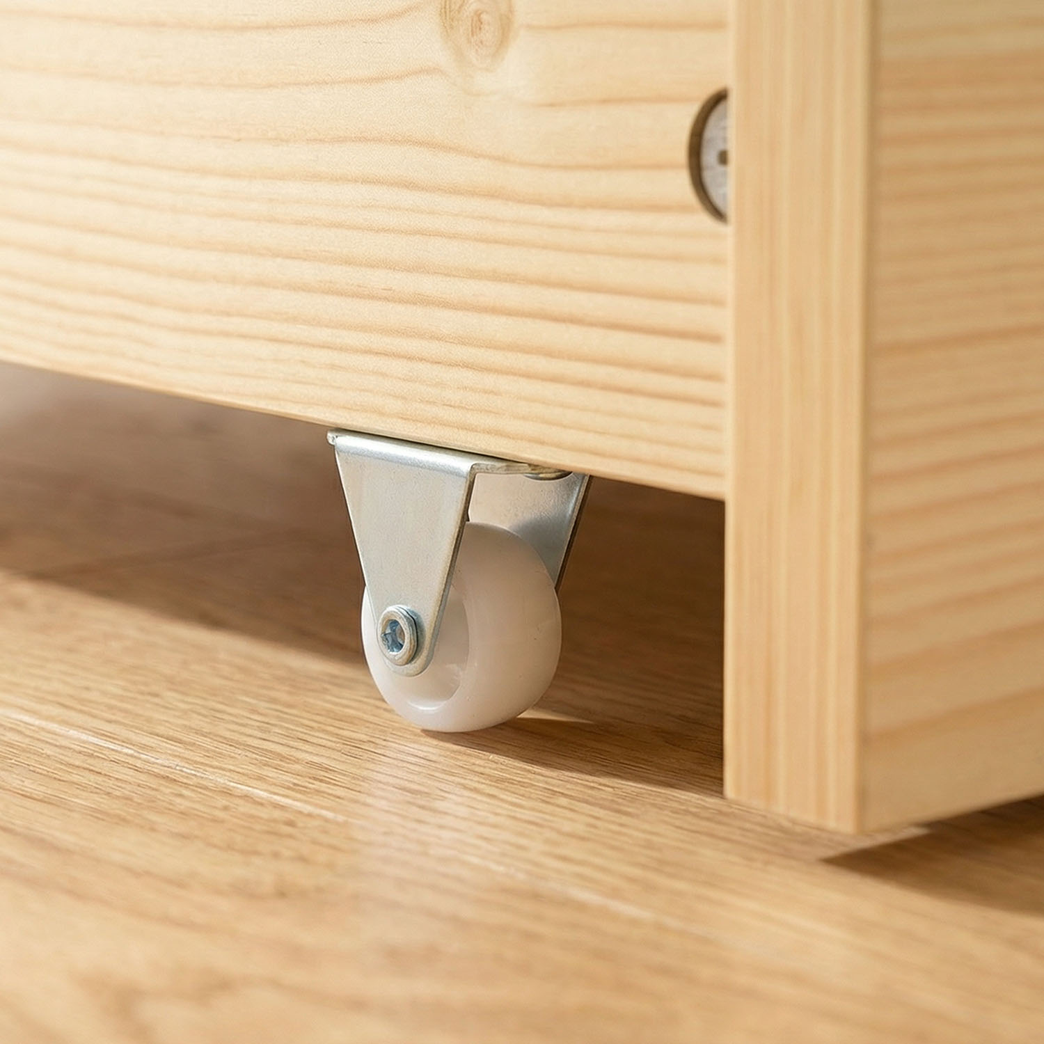 Set of 2 Natural Bed Drawers – Rollable bed drawers with plenty of storage space | Quiet, sturdy, and space-saving