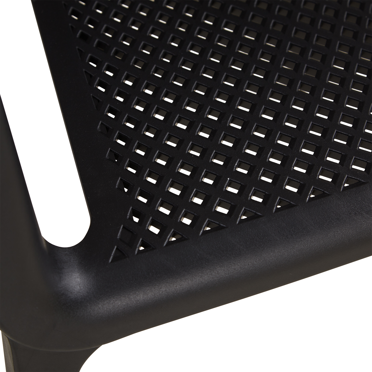 Set of 6 Garden chair with armrests Camping chairs Black Outdoor chairs Plastic Egg chair Lounger chairs Stacking chairs