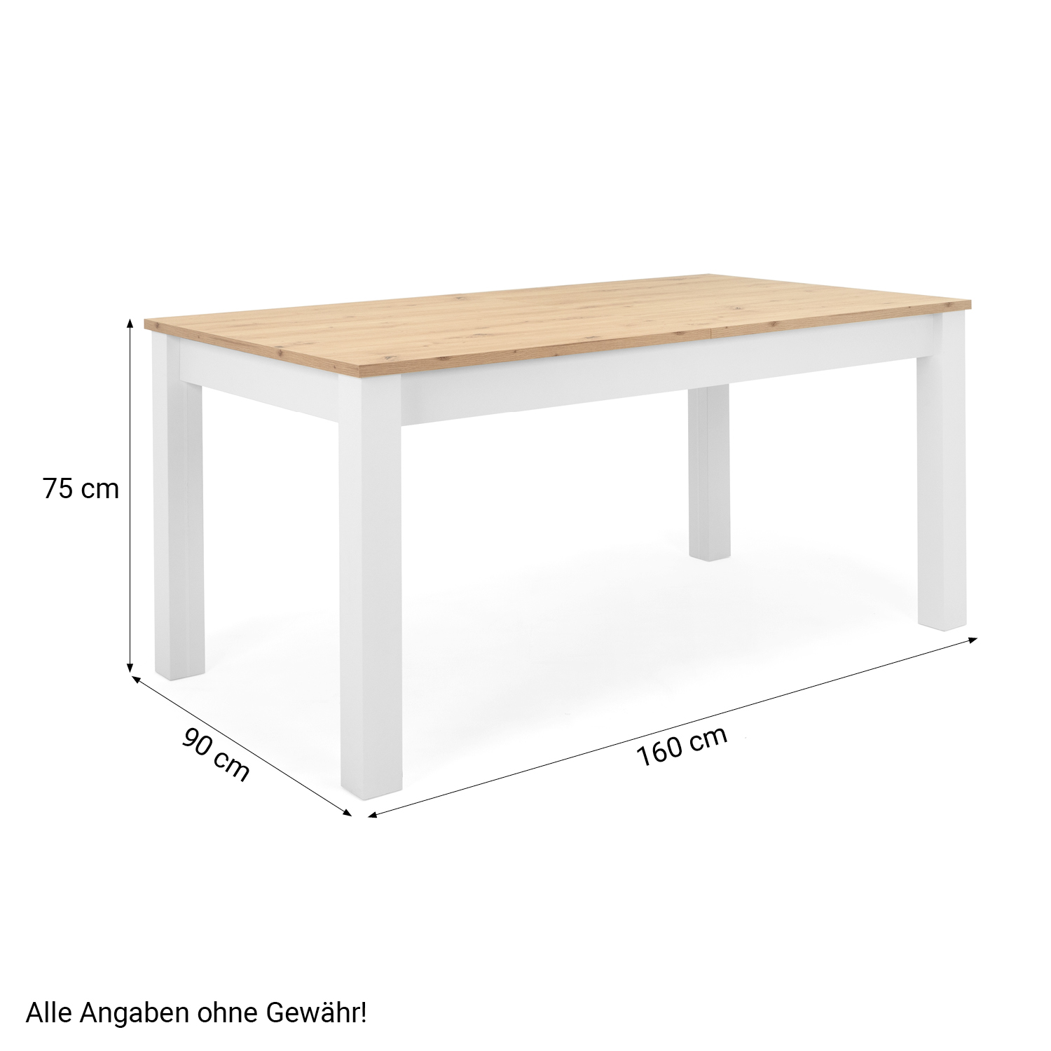 Dining table extendable Dining Room Table Kitchen Table Wooden Table White Oak