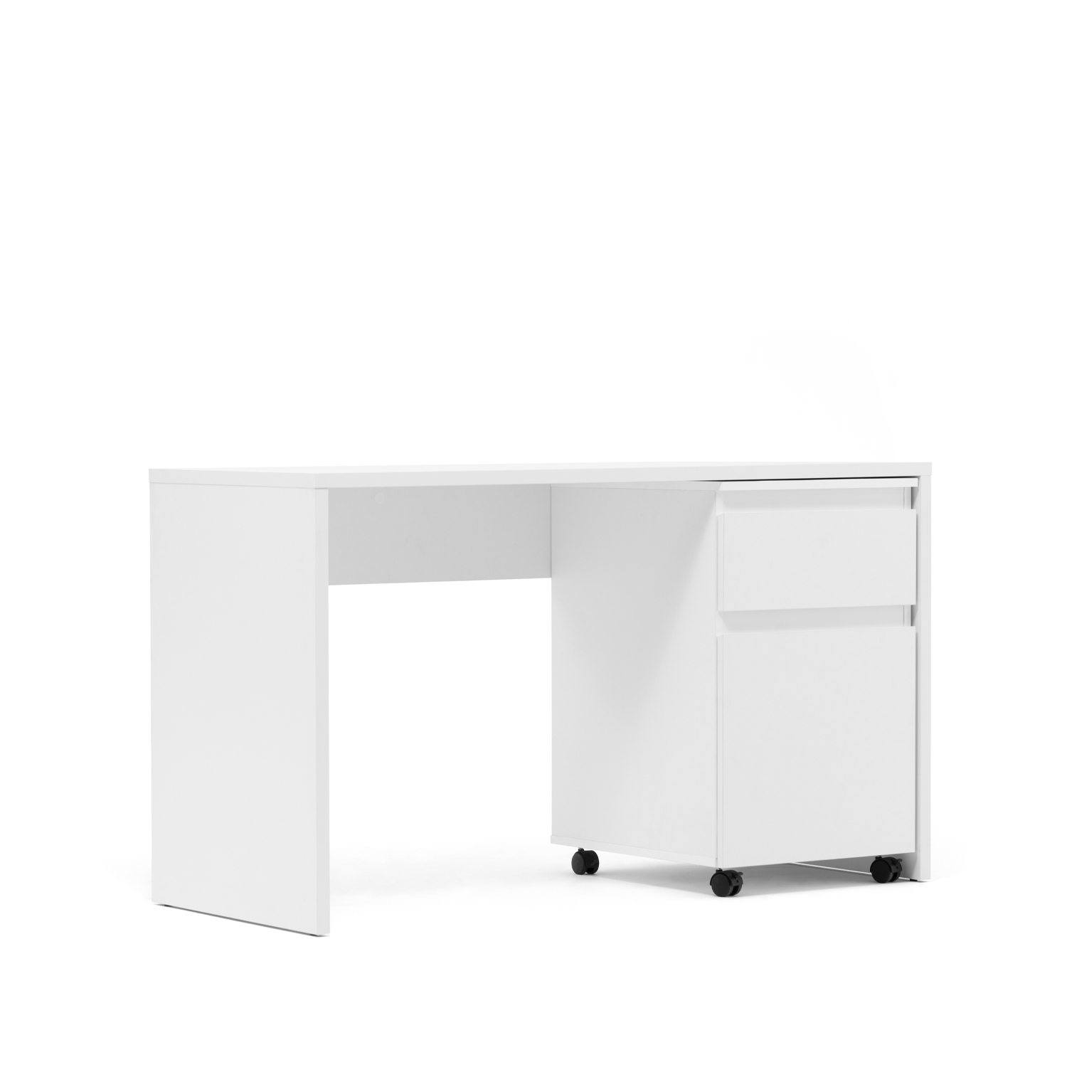 Desk White Mobile pedestal Office table Computer table