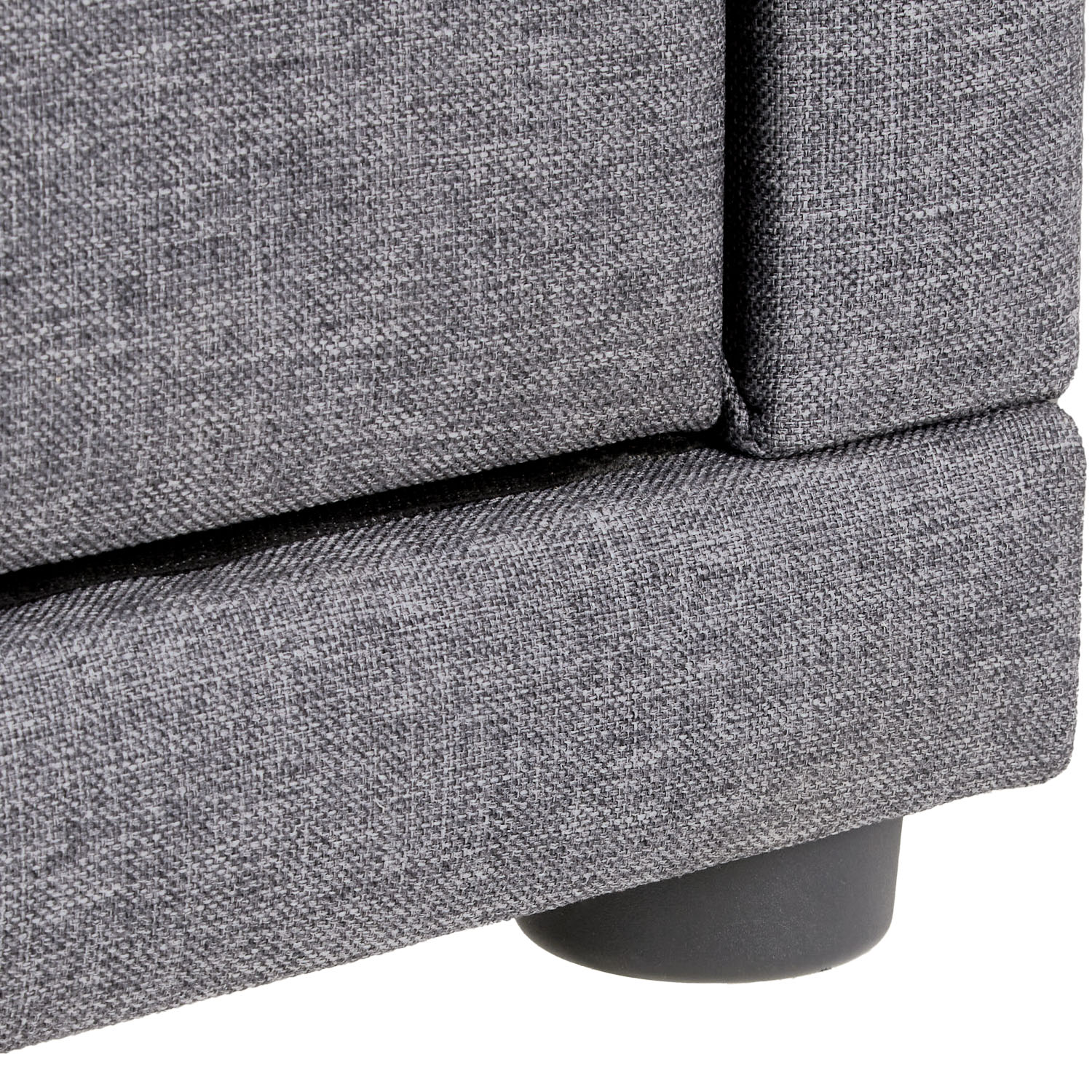 Bedside table Nightstand bedroom 2 Chest drawers Side table Grey fabric