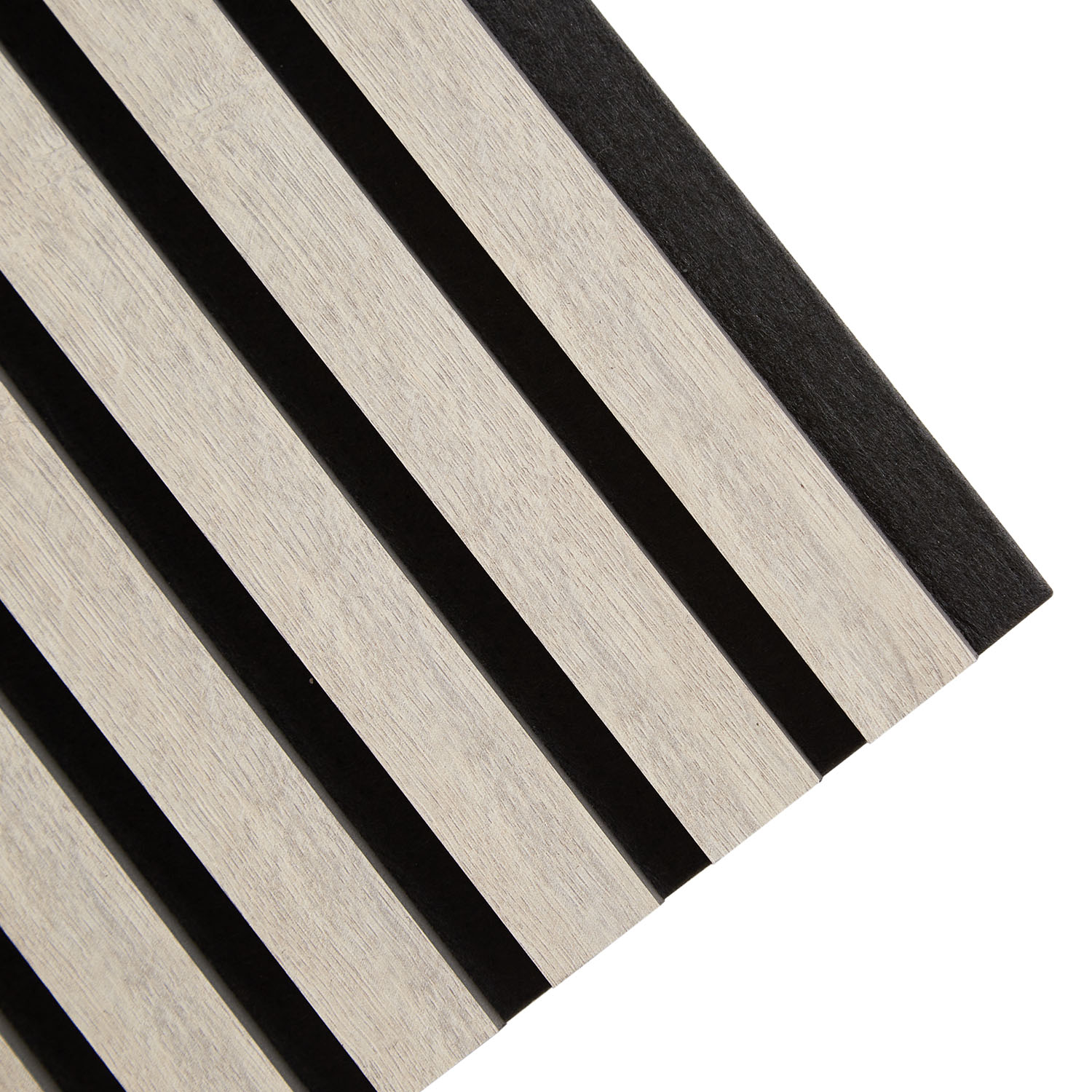 Acoustic Panels Wall Panels 60 x 60 cm Light Gray | Wood | 1 Piece | 3D Strips