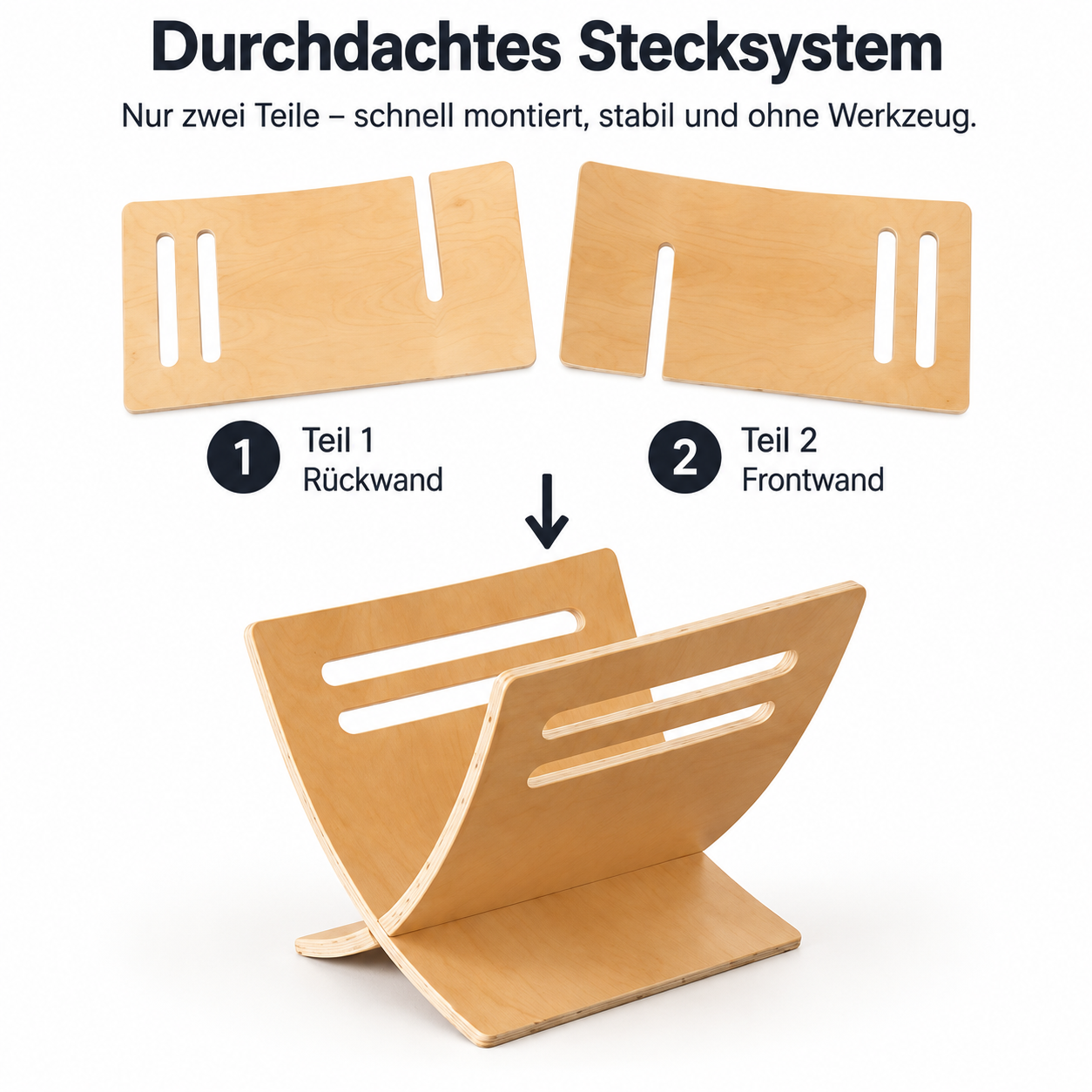 Newspaper Rack Natural Magazine Holder