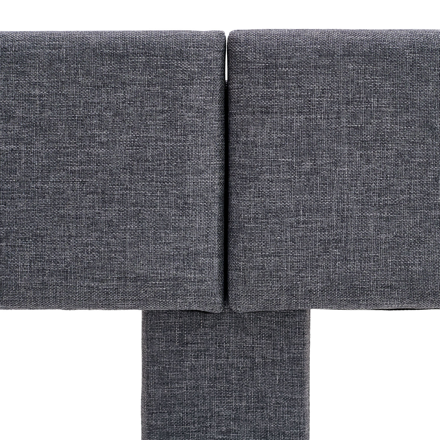 Upholstered bed 160x200 cm grey | with slatted frame | double fabric bed frame
