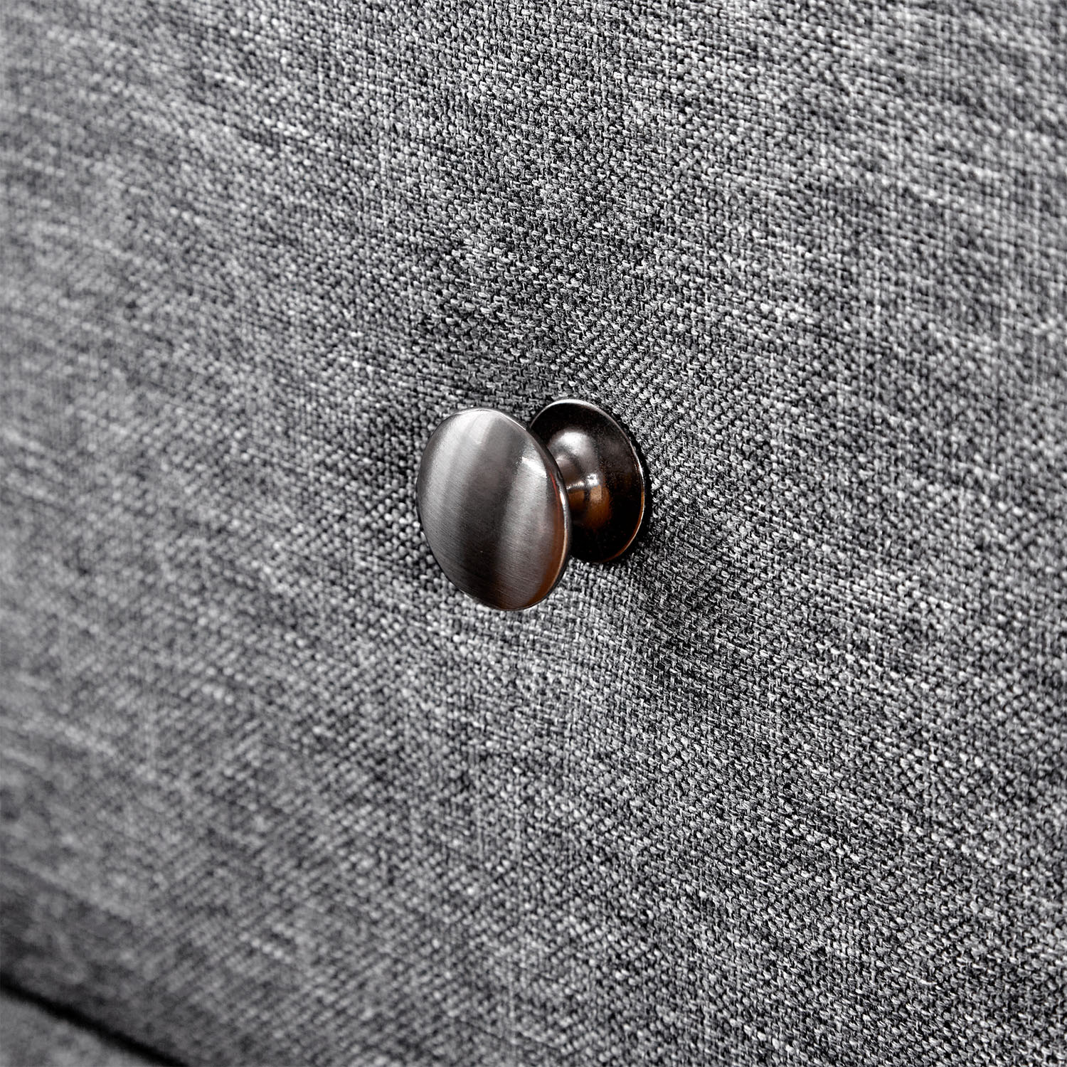 Bedside table Nightstand bedroom 2 Chest drawers Side table Grey fabric